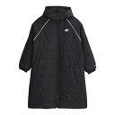 送料無料 ニューバランス キッズ ベンチコート 中綿コート 子ども用 アウター Newbalance ジュニア パデット ロングコート 140cm 150cm 160cm 防寒コート 子供服 保温 防風 スポーツウェア キッズウエア 子ども用コート 秋冬用 ブランド アパレル/YJ53173-BK【ギフト不可】