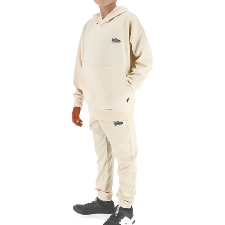 送料無料 ニューバランス キッズ ジュニア スウェット 上下 Newbalance シューパッチライト プルオーバ..