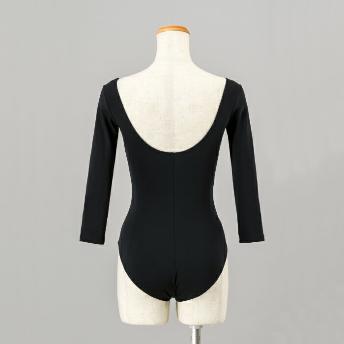 NAWA raffine(ラフィーネ) 受験用 七分袖レオタード レディース ガールズ バレエ ダンス 受験 オーディション コンクール レオタード TL ブラック