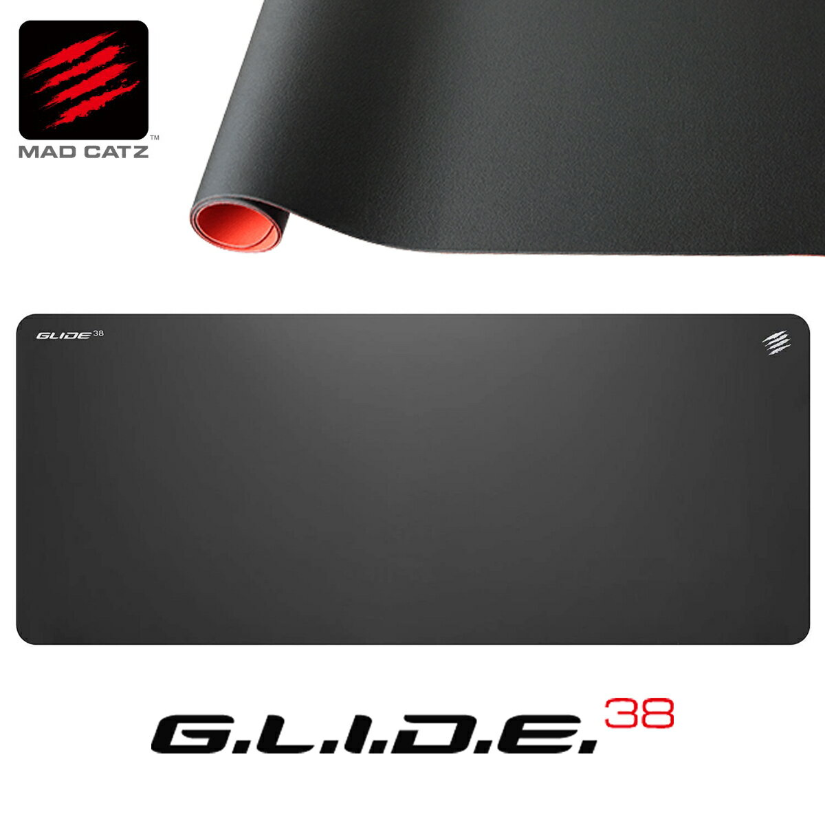 Mad Catz G.L.I.D.E 38 ハイブリッド ゲーミング マウスパッド シリコン ワイド SGSSNS38BL000-0J MADC..