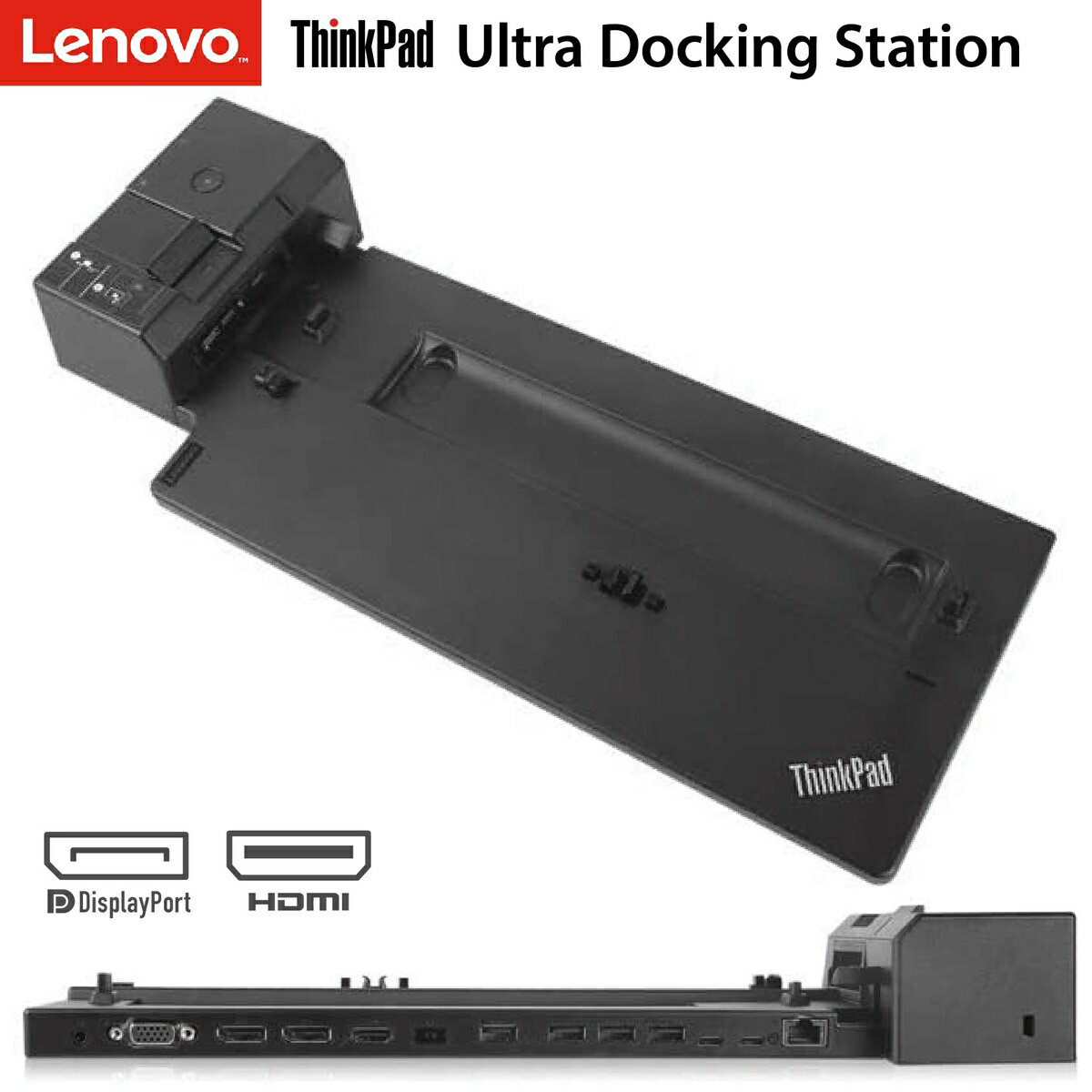 Lenovo 40AJ0135JP ThinkPad ウルトラ ドッキングステーション 純正 ドック Slim-tip Port DisplayPort HDMI VGA USB Type-C 135W 急速充電 レノボ・ジャパン レノボ (06)