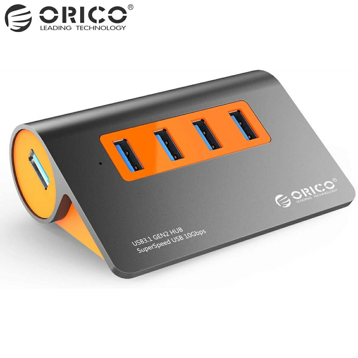 ORICO M3H4-G2 USB3.1 Gen2 4ポート ハブ USBハブ 10Gbps 高速転送 セルフパワー 12V 2A 電源アダプタ..