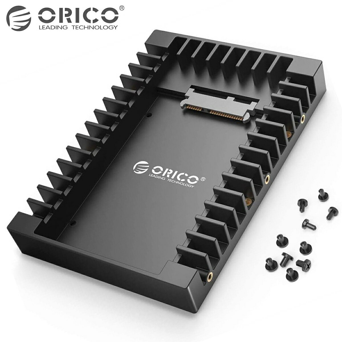 ORICO 1125SS 2.5  3.5 Ѵޥ 2.5 3.5 Ѵ ޥ HDD SSD SATA ¢ HDD SSD ǥȥå ֥饱å ͥդ ֥å 1125SS-JP-BK ꥳ (C)