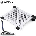 ORICO NA15-SV ノートPC 冷却台 11〜15インチ 放熱 冷却ファン USB クーラー 2機 ノート ノートブック ホルダー アルミ アルミニウム デスクトップ 人間工学 HUB MacBook Pro 折り畳み シルバー オリコ (08)