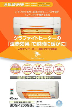 TSK SDG-1200GSM 高須産業 涼風 暖房機 脱衣所 トイレ 小部屋 ホワイト コンパクト 遠赤外線 人感センサー 自動運転 涼風機能付き (12)