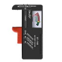 TR-BTS002 バッテリーチェッカー 9V 1.5V 電池 角形電池 ボタン電池 バッテリー チェック テスター 電池残量確認 アナログ コンパクト 軽量 簡単 黒 (C)