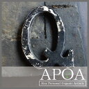 APOA≪ブロカント文字 Q≫イギリス製 看板 男前インテリア