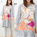 ワコール ツモリチサト パジャマ 部屋着 tsumori chisato SLEEP30フライスパネルptホロスコープ+ptスター ワンピ+ボトム UDQ189...