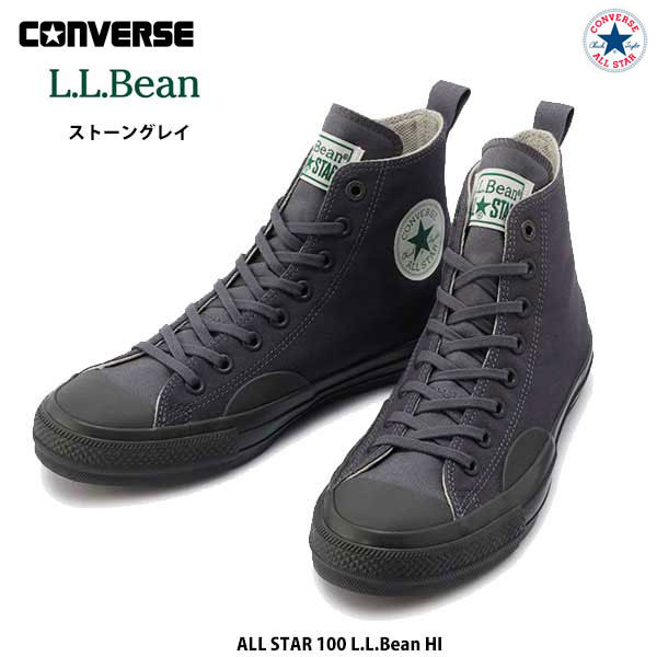 コンバース オールスター 100 L.L.Bean ハイ 26.5cm 27.0cm ストーングレイレディース メンズ ユニセックス Converse ALL STAR 100 L.L.Bean HI Stone Greyコラボレーションモデル アウトドア ハイカット スニーカー 靴 エルエルビーン