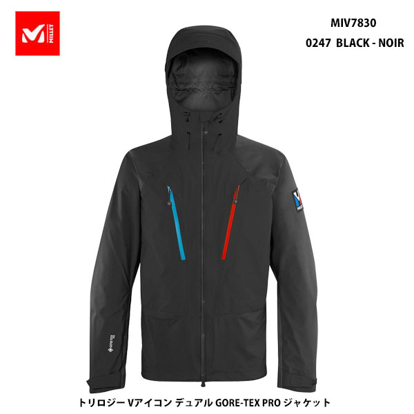 ミレー MIV7830 0247 トリロジー Vアイコン デュアル GORE-TEX PRO ジャケット ブラック-ノワールMILLET TRILOGY V ICON GTX PRO JACKET BLACK-NOIRマウンテニアリングジャケット アルパインシ…