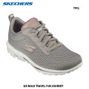 とにかく軽い！ スケッチャーズ 124985 TPCL トープ/コーラル レディース ゴーウォーク トラベル ファン ジャーニー SKECHERS GO WALK TRAVEL FUN JOURNEY ウィメンズ ウォーキング シューズ ストレッチレース ゴム紐 靴