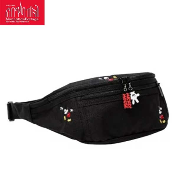 マンハッタンポーテージ MP1101MIC20 BLK ナイロン ウェストポーチ Manhattan Portage NYLON WAIST POUCH Micky Mouse 限定コレクション ミッキー　ミッキーマウス　ディズニー Disney 可愛い カジュアル ショルダーバッグ