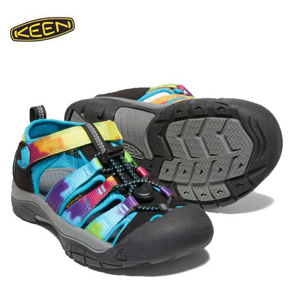 楽天APEX Tokyo-Bayキッズ キーン 1018441 22.5cm ニューポート エイチツー Keen Kids NEWPORT H2 RAINBOW TIE DYE