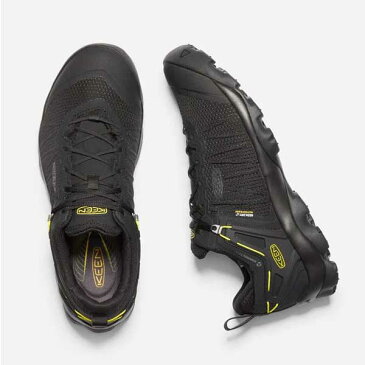 キーン 1021173 メンズ ヴェンチャラー 防水 ハイキングシューズ KEEN MENS VENTURE WP Black/KEEN Yellow