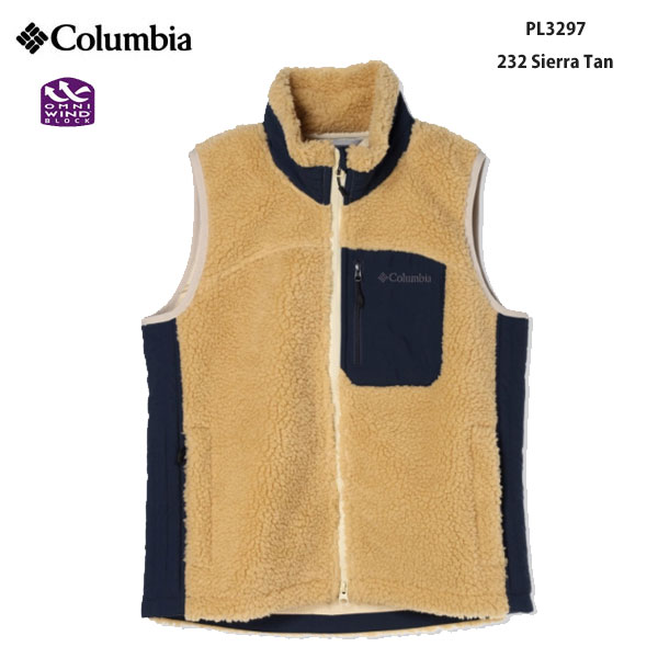 コロンビア PL3297 232 ウィメンズアーチャーリッジIIベスト シエラ タン Columbia W Archer Ridge™ II Vest Sierra Tanレディース ボアフリースベスト アウトドア キャンプ タウンユース ライトアウター