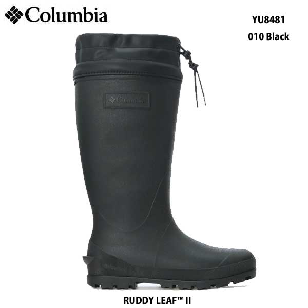 コロンビア YU8481 010 ブラック ラディ リーフ ツーColumbia Ruddy Leaf II Blackレディース メンズ　ユニセックス　レインブーツ　レインシューズ　長靴　防水