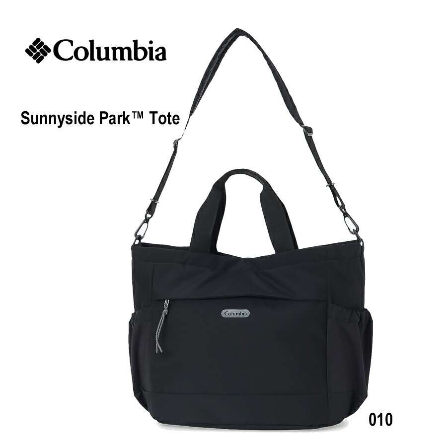 大容量＆多ポケットで使いやすい、機能的でサステナブルなトートバッグ 商品特徴 ■CORDURA®リサイクルポリエステルを採用 ■巾着式＋スナップボタン付きの本体開口 ■本体内部フロント側にファスナー付きのメッシュポケットとスリーブポケット ■本体内部背面側にスリーブポケット ■本体内部フロント側にスリーブポケット ■本体内部側面にスリーブポケット 素材：CORDURA 300D Recycle(ポリエステル100%) 大きさ(高さ/幅/奥行) (目安)：31cm×35cm×23cm 重量(g) (目安)：470g 容量(L) (目安)：26L オムニシールド 素材そのものの風合いを残しながら、水を効果的にはじく機能。 PFAS不使用 PFAS(有機フッ素化合物)を含まない撥水加工製品。 コーティング加工やシーリング加工の特性上、使用条件や時間の経過により劣化や剥離が起こることがあります。 使用している染料の特性上、汗や摩擦により色落ちや色移りする恐れがあります。 当店はコロンビア正規代理店です。安心して、お買い物をお楽しみください。模倣品（偽物）にご注意下さい。 海外及び国内の通販サイトやオークションサイトにおいて、コロンビアブランドの模倣品（偽物）が数多く出回っています。 また、実際に購入されたお客様から弊社に真贋の判定を求められるお問い合わせを頻繁に頂いている状況です。お客様におかれましても、これらの通販サイトをご利用の際は、十分注意をされるようお願いいたします。 【お問い合わせ先】 〒160-0022 東京都新宿区新宿6-27-30 新宿イーストサイドスクエア 7階 株式会社コロンビアスポーツウェアジャパン フリーダイヤル 0120-193-821 お問い合わせ受付時間：月〜金　10:00〜12:00, 13:00〜18:30 (土日祝休み)
