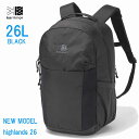 カリマー 501178 9000 ハイランズ 26 ブラック ブルー系のロゴマーク　 リュックサック Karrimor highlands 26 Black 耐久性に優れたCORDURA®生地を使用し、耐摩耗性に優れたPCコーティング加工を採用。