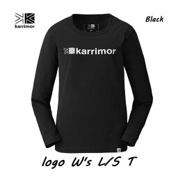 カリマー アウトドアウェア レディース カリマー 101144 9000 ロゴ W's L/S T(ウィメンズ) ブラック ネコポス便対応 Karrimor logo W's L/S T Black