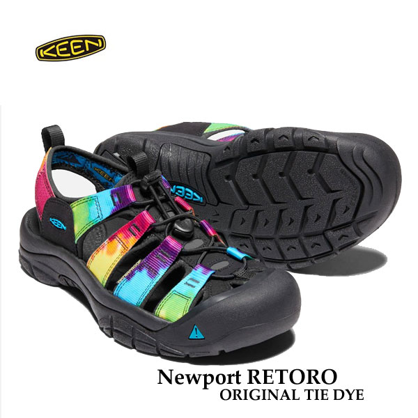 メンズ キーン 1018804 ニューポート レトロ エイチ2 コンフォートサンダル/クロッグサンダル Keen Mens Newport RETORO H2 ORIGINAL TIE DYE