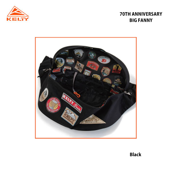 ケルティ 249249722 ブラック 70TH アニバーサリー ビッグ ファニーKELTY 70TH ANNIVERSARY BIG FANNY Blackヒップ バッグ ウエストバック コーデュラ