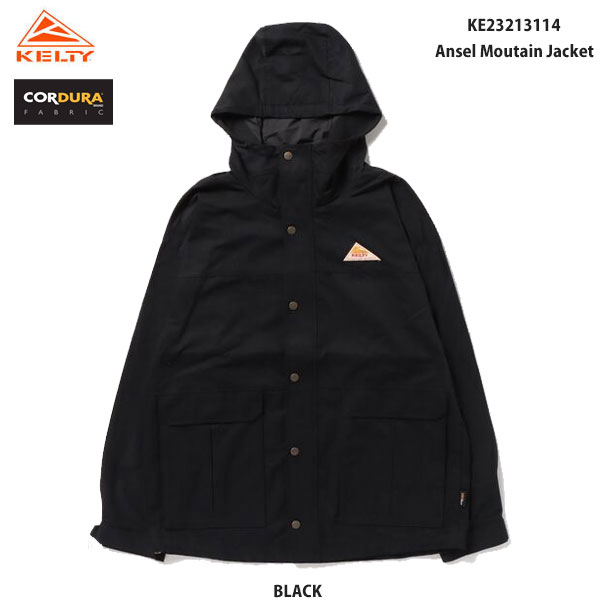 ケルティ KE23213114 ブラック アンセル マウンテン ジャケットKELTY Ansel Mountain Jacket BLACKレディース メンズ ユニセックス 黒　定番　撥水加工 アウター