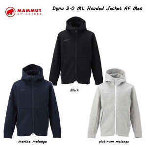 マムート 1014-04980 ダイノ 2.0 ML フーデッド ジャケット AF メンズ MAMMUT Dyno 2.0 ML Hooded Jacket AF Men Black(0001) platinum melange(00712) marine melange(5784)