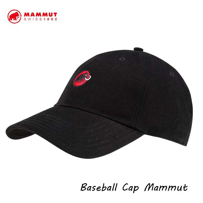 マムート 1191 00051 00253 ベースボール キャップ マムート MAMMUT Baseball Cap Mammut black PRT1