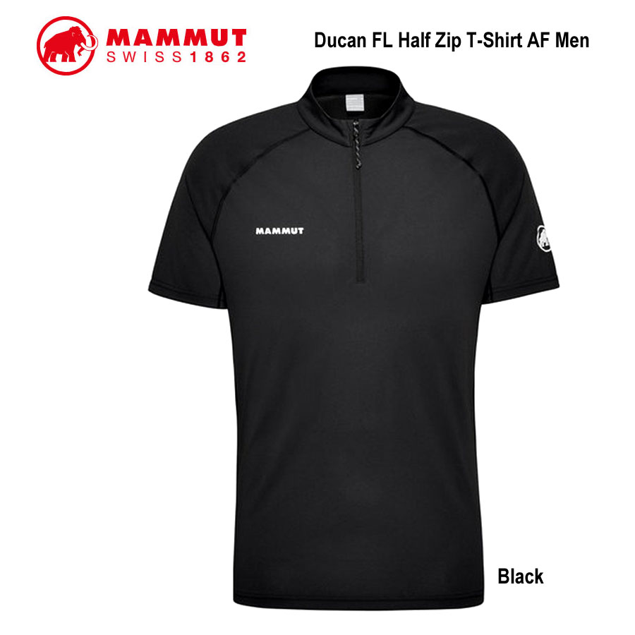 マムート 1017 07320 0001 デュカン ファーストレイヤー ハーフジップ Tシャツ アジアンフィットメンズ ブラック MAMMUT Ducan FL Half Zip T-Shirt AF Men Black