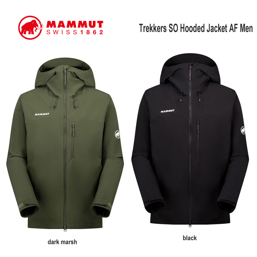 Rakuten - マムート 1011　02520　トレッカーズ ソフトシェル フーデッド ジャケット アジアンフィット MAMMUT Trekkers SO Hooded Jacket AF Men 　0001 black　, 40284 dark marsh