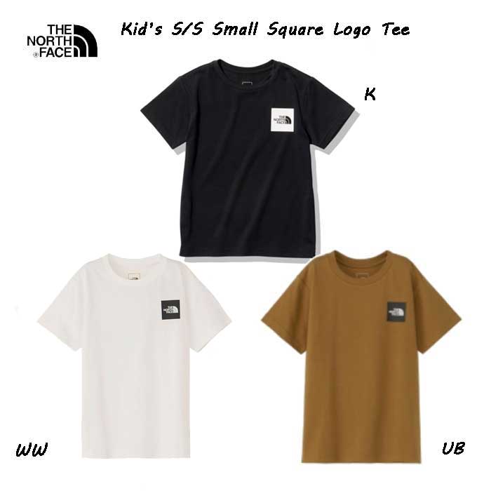 楽天APEX Tokyo-Bayザ ノースフェイス NTJ32358 キッズ ショートスリーブスモールスクエアロゴティー（キッズ） The North Face KIDS S/S Small Square Logo Tee ネコポス便対応 ブラック（K） ホワイト2（WW） ユーティリティブラウン（UB）