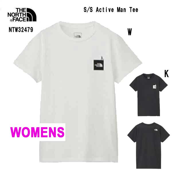   Ρե NTW32479  硼ȥ꡼֥ƥ֥ޥƥʥǥ The North Face Womens S/S Active Man Tee ۥ磻(W) ֥å(K)