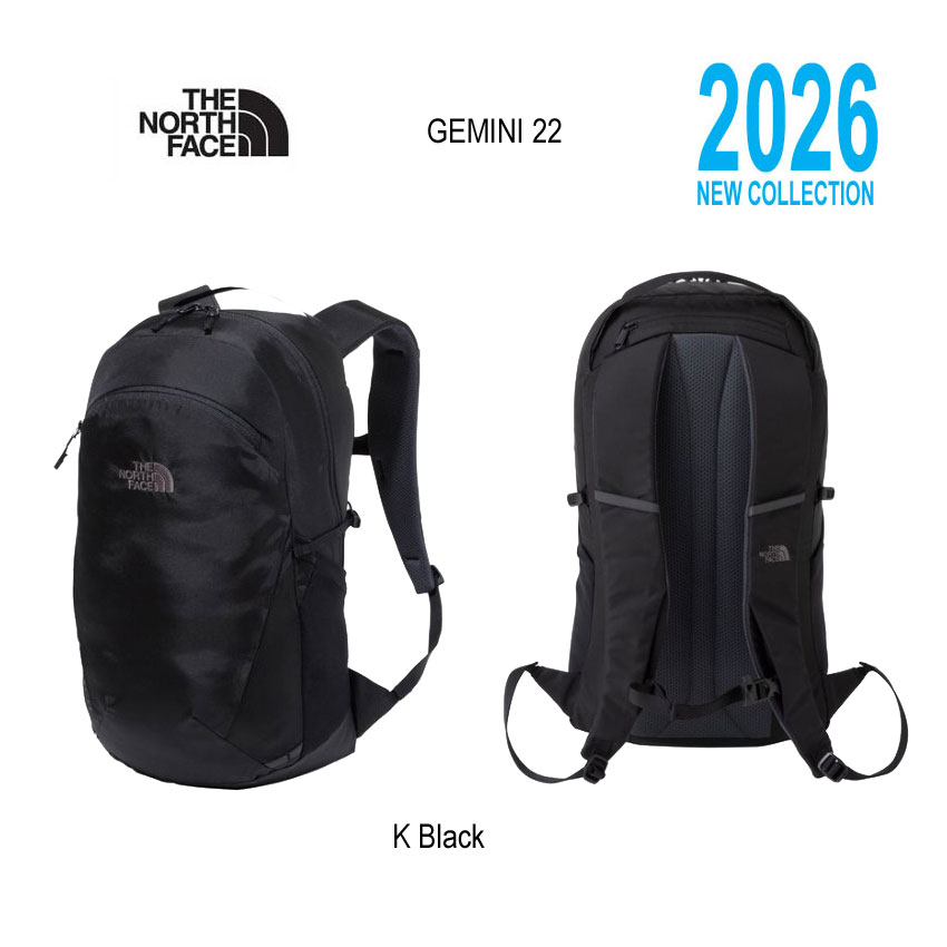 Rakuten - ザ・ノース・フェイス NM72351 Black ジェミニ22 The North Face GEMINI 22 Daypack K ブラック 幅広いシーンに対応できる汎用性の高い22L容量のデイパック