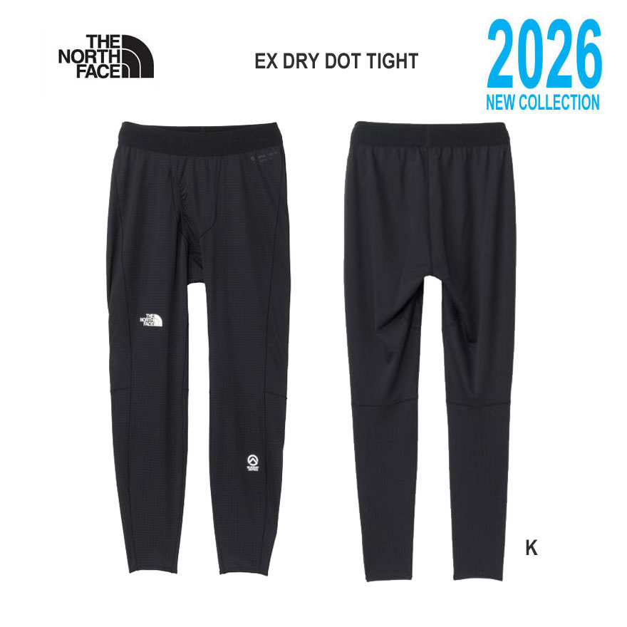 Rakuten - ザ・ノース・フェイス NB32521 エクスペディションドライドットタイツ（メンズ） 　 The North Face EXP DRY DOT TIGHT K BLACK ブラック 行動時間や運動量が多い遠征、気温や天候変化が激しい高所での着用を想定した男性用のテクニカルベースレイヤー