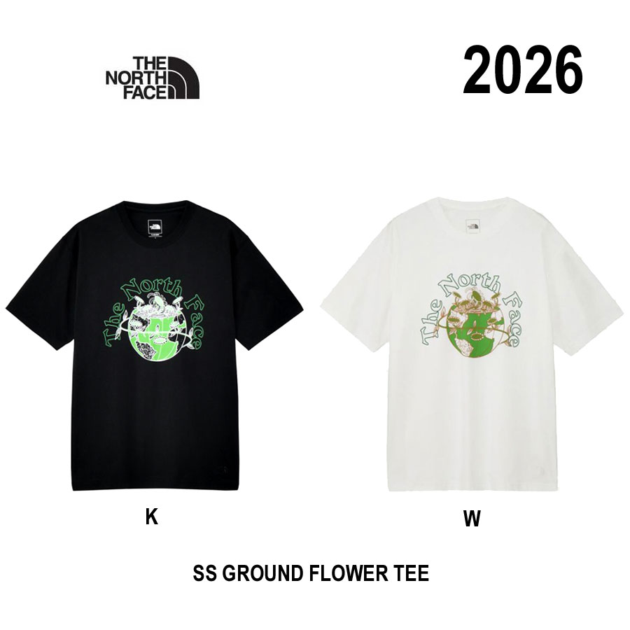 Rakuten - ザ・ノース・フェイス NT32652 ショートスリーブ グラウンドフラワーティー（ユニセックス） THE NORTH FACE Mens S/S GROUND FLOWER TEE K W