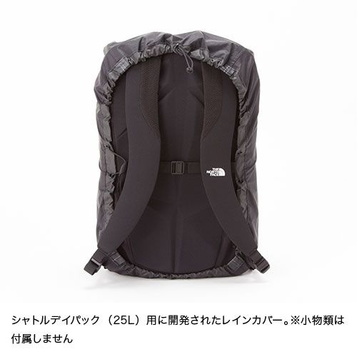 ザ ノースフェイス NM91606 (K)レインカバー（シャトルデイパック） ネコポス便対応 シャトルデイパック 　(25L)用の　レインカバー The North Face Rain Cover for Shuttle Daypack ブラック