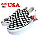 VANS バンズ VN000EYEBWW クラシック スリッポン スリップ オン ブラック/ホワイト チェッカーボードVANS Classic Slip-On Black and White CheckerBoard / white ヴァンズスケート シューズ レディース メンズ ユニセックス USA定番商品