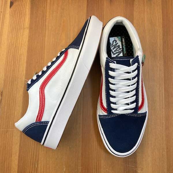 バンズ VN0A3WMA49S コンフィークッシュ オールドスクール ドレスブルー/ホワイト ヴァンズスケート シューズ スニーカー VANS　Comfycush Old Skool (Tri-Tone) Dress Blues/White usa企画