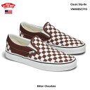 バンズ VN000BVZ7YO 28cm クラシック スリップオン カラーセオリー チェッカーボード ビターチョコレートVANS CLASSIC SLIP-ON Color Theory Checkerboard Bitter Chocolateヴァンズ USA スリッポン スニーカー