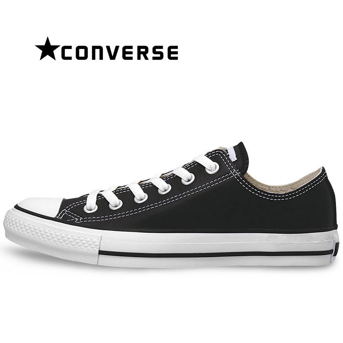 【送料無料】コンバース CONVERSE レザー オールスター OX スニーカー メンズ レディース ウィメンズ シューズ ローカット 定番 靴 くつ クツ 黒 ブラック 男性 女性 LEATHER ALL STAR OX BLACK cons