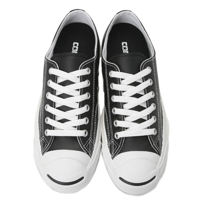 コンバース CONVERSE レザー ジャックパーセル スニーカー メンズ レディース ウィメンズ シューズ ローカット 黒 ブラック LEATHER JACK PURCELL BLACK 靴 くつ クツ cons