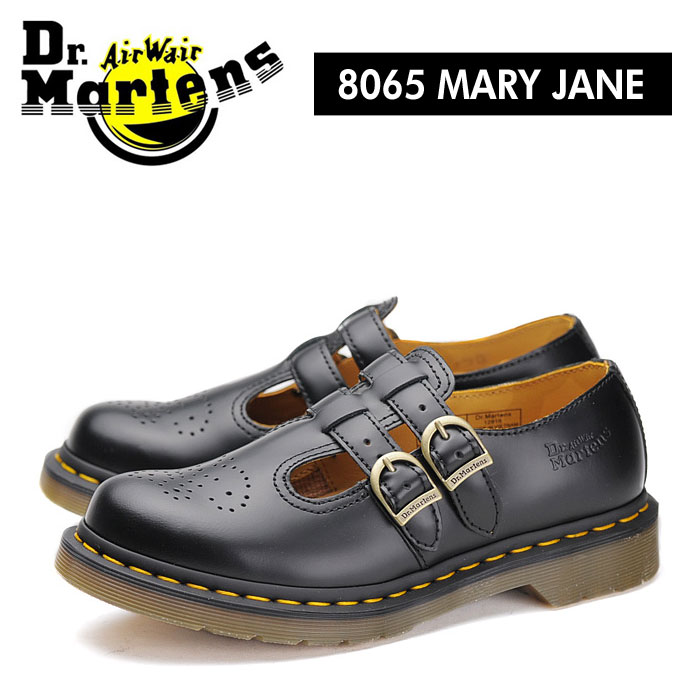 ドクターマーチン Dr.Martens コア メリージェーン 黒 ブラック ダブルストラップ ブーツ ローカット 靴 くつ クツ 女性用 レディース ウィメンズ Tストラップ CORE 8065 MARYJANE BLACK 12916001のサムネイル