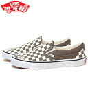 SALE バンズ クラシックスリッポン スニーカー メンズ レディース ローカット スケートシューズ 茶 VANS CLASSIC SLIP ON ブラウン COLOR THEORY CHECKERBOARD BUNGEE CORD BROWN 靴 くつ クツ VN000BVZ9JC