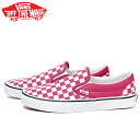 送料無料 バンズ クラシックスリッポン スニーカー メンズ レディース ローカット スケートシューズ ピンク VANS CLASSIC SLIP-ON COLOR THEORY CHECKERBOARD CHERRIES JUBILEE 靴 くつ クツ VN000BVZC9L