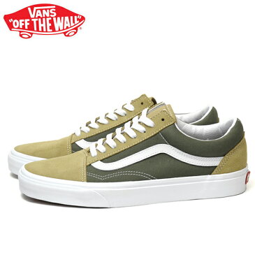 送料無料 バンズ オールドスクール スニーカー メンズ レディース ローカット スケートシューズ 定番 ベージュ カーキ VANS OLD SKOOL (CLASSIC SPORT) CORNSTALK/GRAPE LEAF VN0A3WKT4PF 靴 くつ クツ