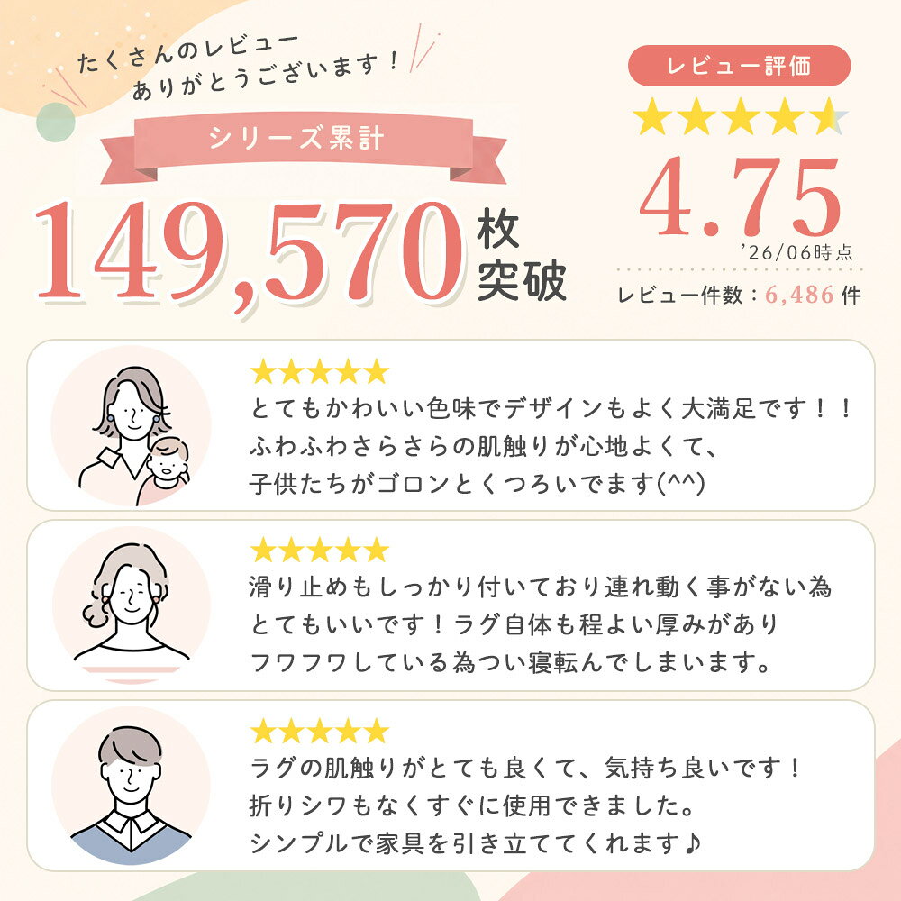 【24h★最大15％OFFクーポン！】ラグ 洗える シエロ 【最大35％OFF】 販売累計14.9...