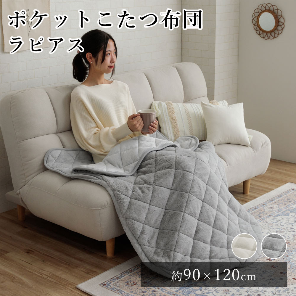 ポケットこたつ布団 ラピアス 約90×170cm あったかグッズ ポケットこたつ ごろ寝 一人用 アウトドア テレワーク デスクワーク 韓国インテリア あったかグッズ 北欧 おしゃれ かわいい シンプル