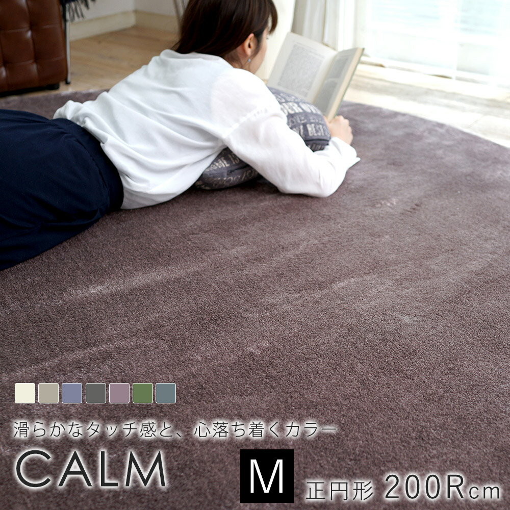 樂天商城 - スミノエ カーム 円形 丸 約200Rcm カーペット 絨毯 ホットカーペット 床暖房 オールシーズン 防ダニ 防炎 防音 日本製 BIG SIZE RUG