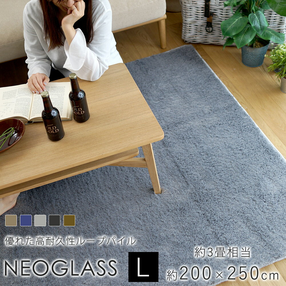 樂天商城 - 【24h★ポイント3倍】【オーダーカットOK】スミノエ ネオグラス 長方形 約200×250cm 約3畳相当 カーペット 絨毯 ホットカーペット 床暖房 オールシーズン 防ダニ アレルブロック 防炎 日本製 BIG SIZE RUG