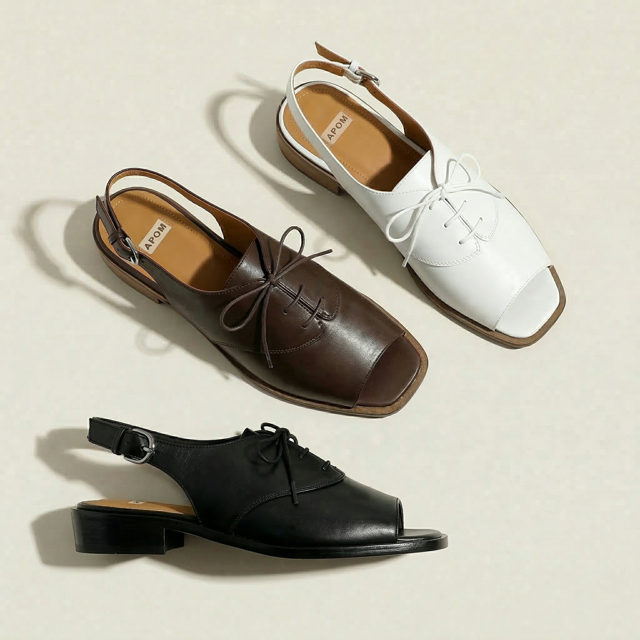 【WEEKEND LIMITED SALE 10%OFF】レースアップスリングバックサンダル30APOM281